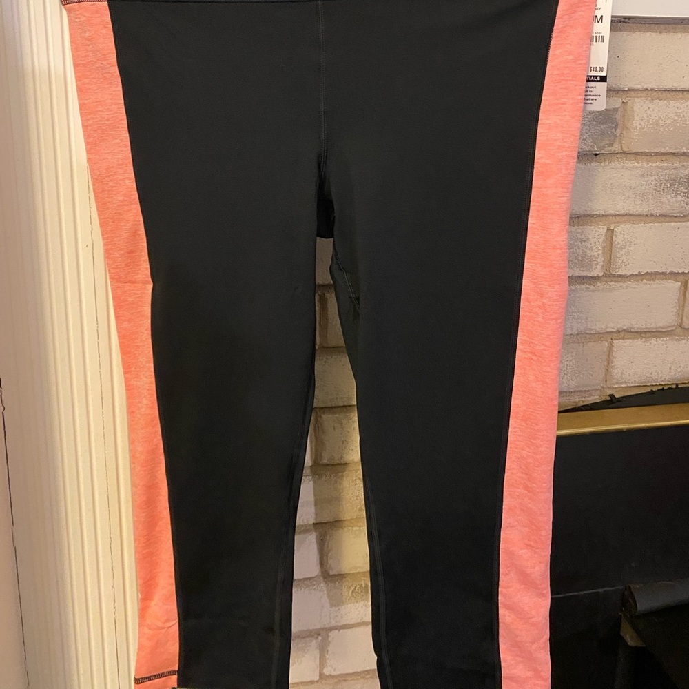 Brand: Macys. Black and peach bike shorts. Size medium. Brand new. Activewear.